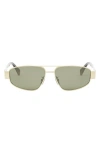 Celine Triomphe 57mm Pilot Sunglasses In Green