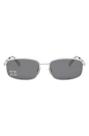 Celine Triomphe Crystal-embellished Square-frame Gold-tone Sunglasses In Gray