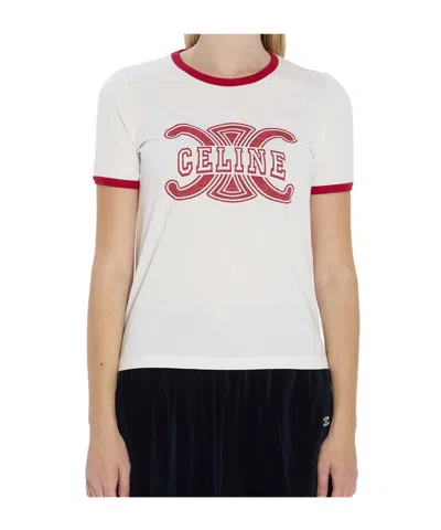 Celine Triomphe 70s T-shirt In White