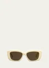 Celine Triomphe Acetate Butterfly Sunglasses In Ivry/brn