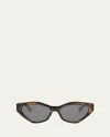 Celine Triomphe Acetate Cat-eye Sunglasses In Brown