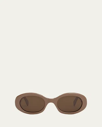 CELINE TRIOMPHE ACETATE OVAL SUNGLASSES