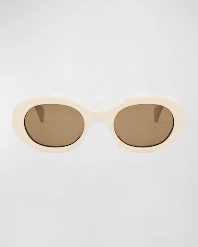 CELINE TRIOMPHE ACETATE OVAL SUNGLASSES
