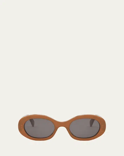 CELINE TRIOMPHE ACETATE OVAL SUNGLASSES