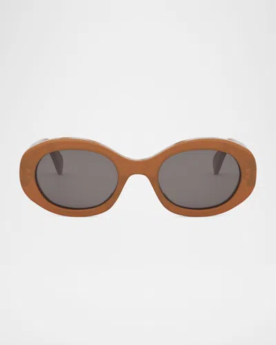 CELINE TRIOMPHE ACETATE OVAL SUNGLASSES