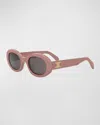 CELINE TRIOMPHE ACETATE OVAL SUNGLASSES