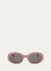 CELINE TRIOMPHE ACETATE OVAL SUNGLASSES