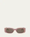 Celine Cl40282u Triomphe Xl 72e Rosa Sunglasses In Shiny Pink Brown