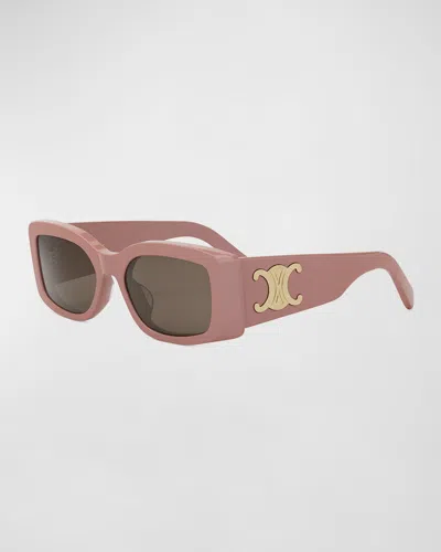CELINE TRIOMPHE ACETATE RECTANGLE SUNGLASSES
