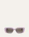 Celine Triomphe 55mm Rectangular Sunglasses In Purple