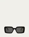 Celine Triomphe Acetate Square Sunglasses In Shiny Black