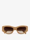 Celine Triomphe Acetate Sunglasses In Sand