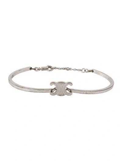 Pre-owned Celine Triomphe Articulated Bracelet, 7" In Multicolor