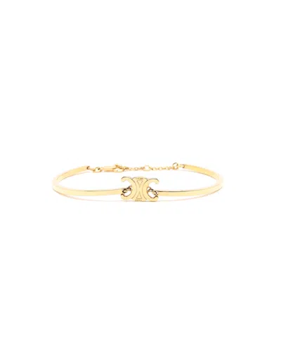 Celine Céline Triomphe Articulated Bracelet In Gold
