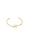 Celine Triomphe Asymmetric Asymmetrical Bracelet In Yellow