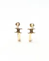 Celine Triomphe Asymmetric Hoops Earrings