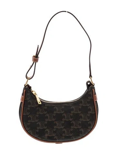 Pre-owned Celine Triomphe Ava Mini In Brown