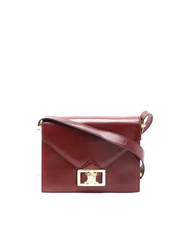 Celine Céline Triomphe Bag In Burgundy