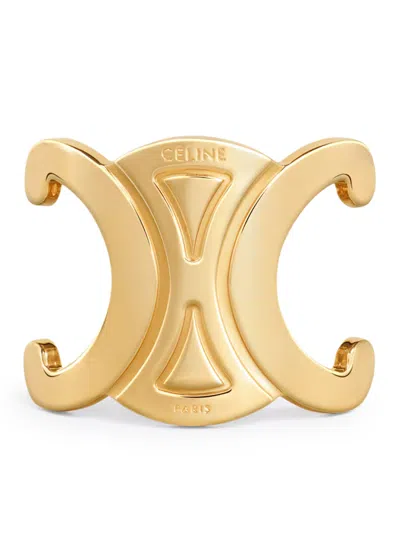 Celine Triomphe Bag Ring In Metal In Silver