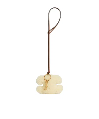Celine Triomphe Ball Key Ring In Nude