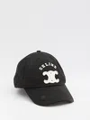 Celine Men Triomphe Baseball Cap In Black