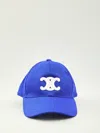 Celine Women Triomphe Baseball Cap In Blue