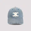 Celine Triomphe Baseball Cap In Blue