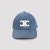 Celine Triomphe Baseball Cap In Blue
