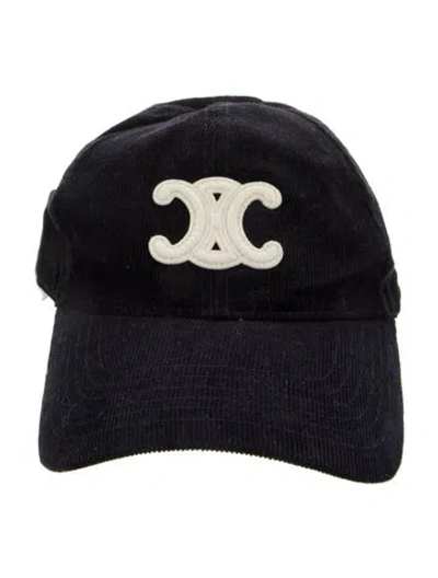 Pre-owned Celine Triomphe Baseball Cap In Blue