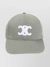 Celine Sauge Cotton Triomphe Baseball Hat In Gray