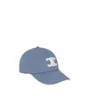 Celine Triomphe Baseball Cap In Cotton Gabardine In Blue
