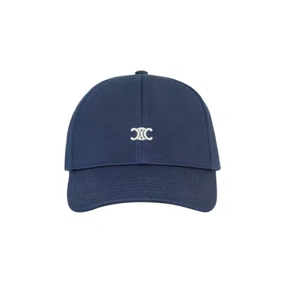 Pre-owned Celine Triomphe Baseball Cap 'indigo' | Blue | Women's Size M
