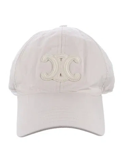 Pre-owned Celine Triomphe Baseball Cap In Neutral