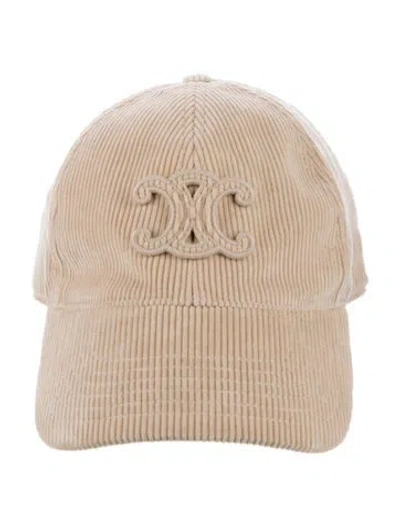 Pre-owned Celine Triomphe Baseball Cap In Neutral