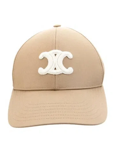 Pre-owned Celine Triomphe Baseball Cap In Neutral