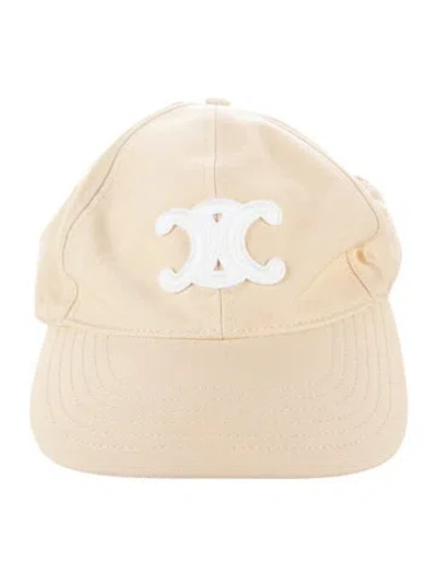 Pre-owned Celine Triomphe Baseball Cap In Neutrals
