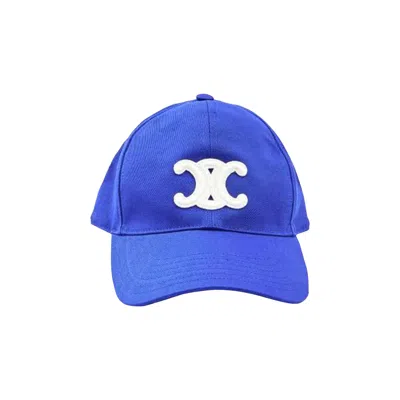 Pre-owned Celine Triomphe Baseball Cap 'royal Blue' | Women's Size S
