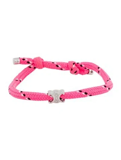 Pre-owned Celine Triomphe Beach Bracelet Adjustable Bracelet In Multi