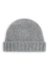 Celine Triomphe Beanie In Cashmere And Silk In Gray