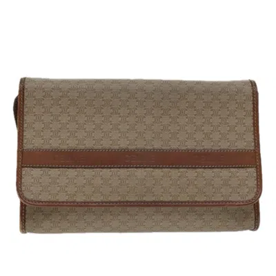 Pre-owned Celine Céline Triomphe Beige Canvas Shoulder Bag ()