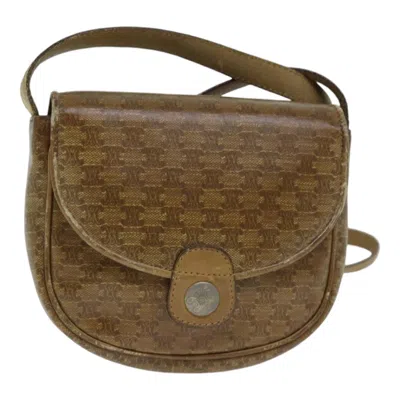 Pre-owned Celine Céline Triomphe Beige Canvas Shoulder Bag ()
