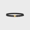 Celine Triomphe Belt In Black