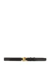 Celine Medium Triomphe Smooth Cattle Leather Belt In Black