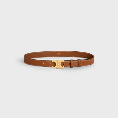 Celine Triomphe Belt In Brown