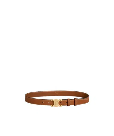 CELINE TRIOMPHE BELT 25MM  IN NATURAL CALFSKIN