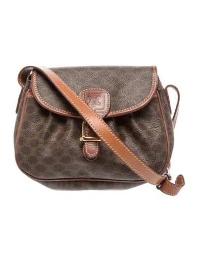 Pre-owned Celine Triomphe Besace Mini In Brown