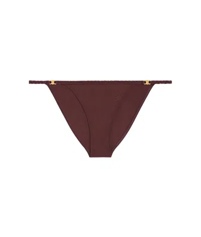 Celine Triomphe Bikini Bottoms In Deep Fuchsia