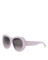 Celine Triomphe Logo Oval Acetate Sunglasses