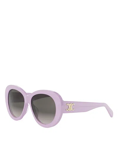 CELINE TRIOMPHE BLACK BUTTERFLY SUNGLASSES, 55MM