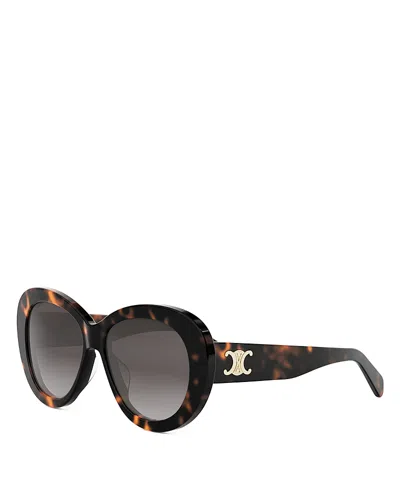 CELINE TRIOMPHE BLACK BUTTERFLY SUNGLASSES, 55MM